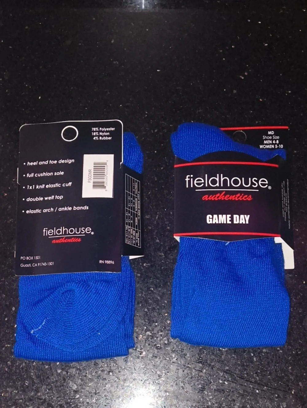 Fieldhouse Game Day Athletic Crew Socks in Blue